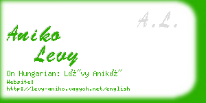 aniko levy business card